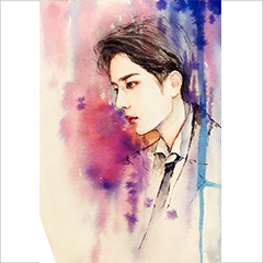 水彩作品肖战