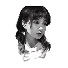 素描作品女人